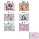 Unicorn Print Mini Pouch Bags For Kids